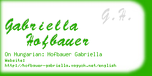 gabriella hofbauer business card